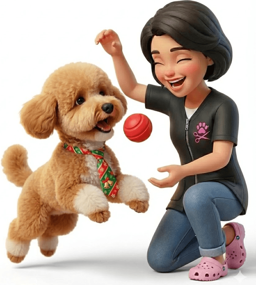 Happy dog after professional grooming at Paws Place Dog Grooming Langley